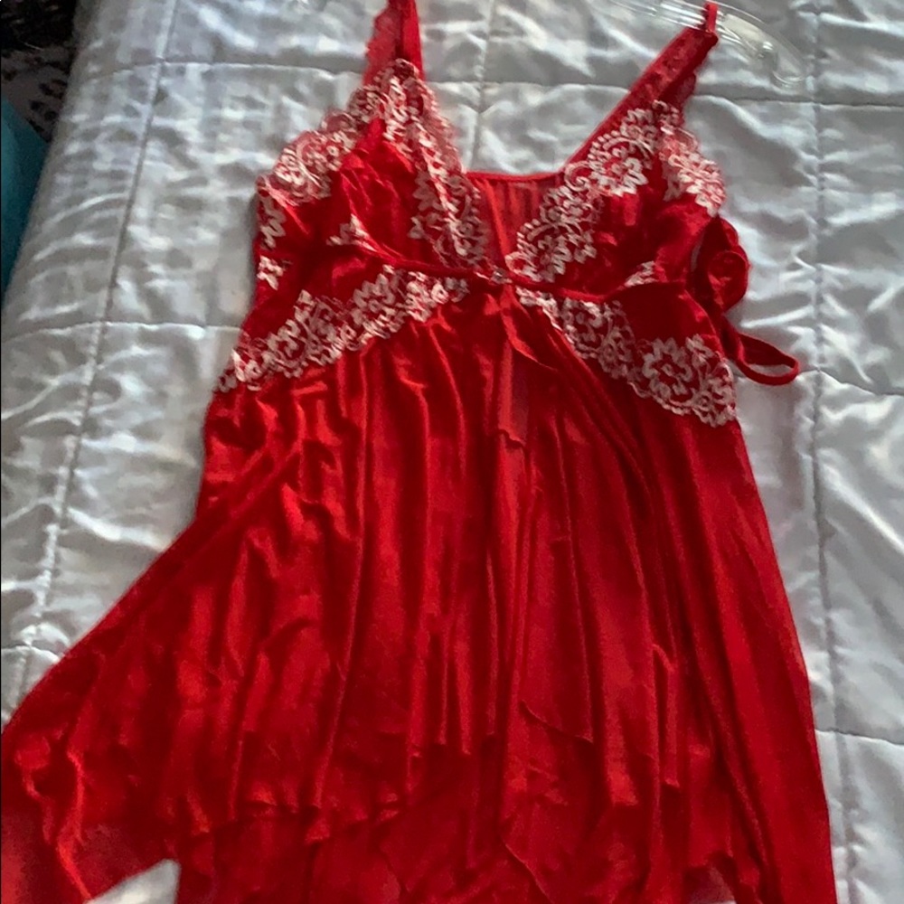 Beautiful red and white baby doll